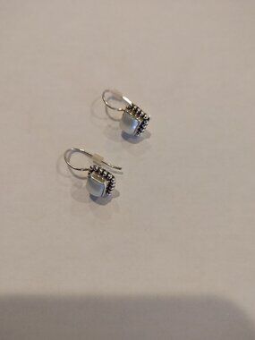 Silpada Sterling Silver .925 square Pearl Button Earrings